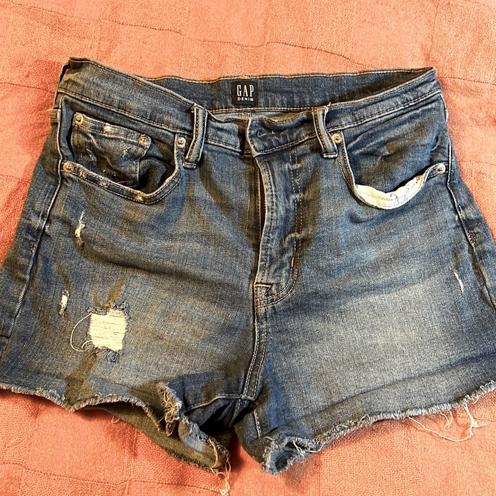 Gap distressed denim shorts